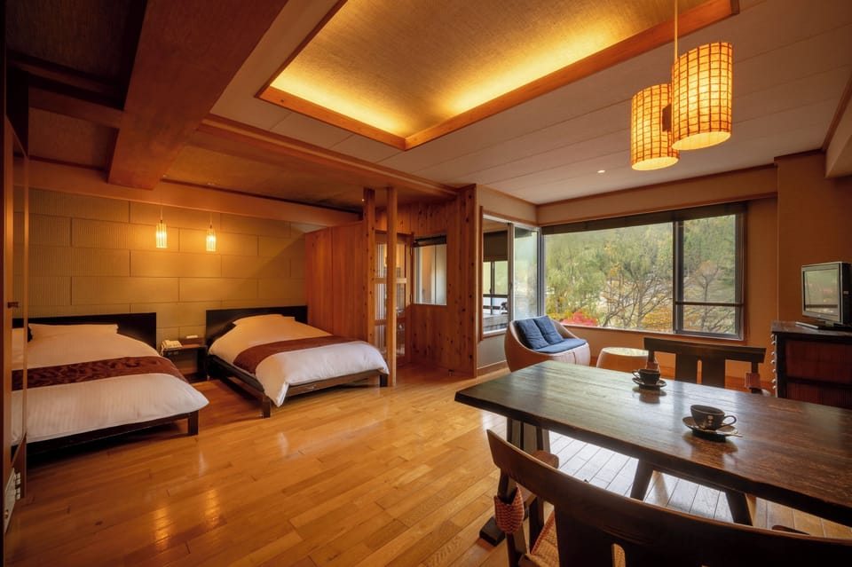 Japanese Style Twin Room with Hot Spring Bath, Non Smoking - 318 | Minibar, in-room safe, desk, WiFi (free)