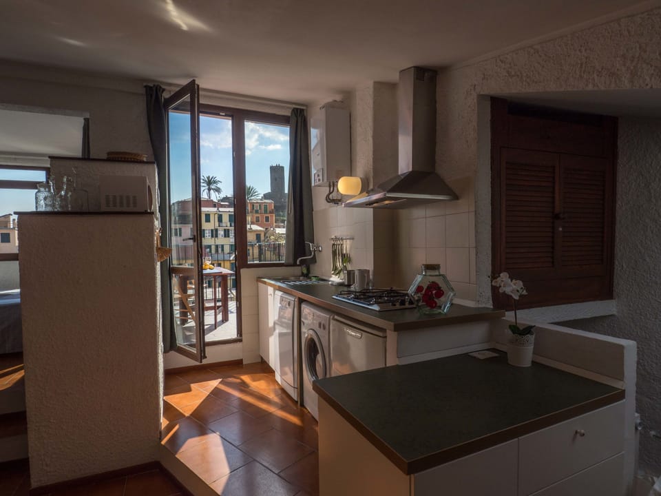 Studio, 1 Bedroom, Terrace | Private kitchenette | Fridge, microwave, stovetop, dishwasher