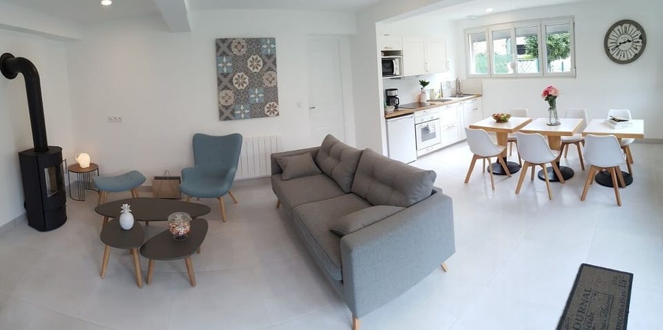 Cottage, 3 Bedrooms | Living area | Flat-screen TV