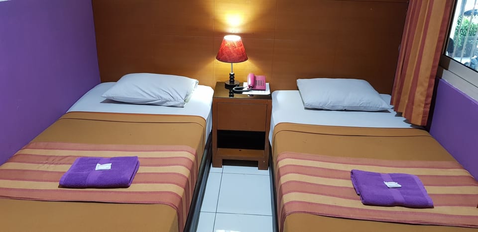Desk, free WiFi, bed sheets