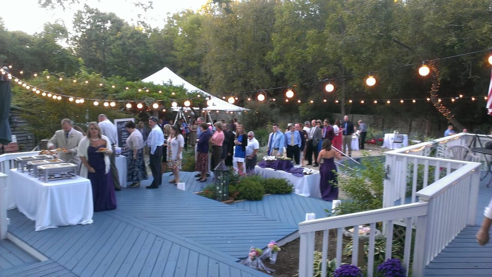 spacious.  We have hosted receptions for up to 200 guests. Tent is a rental