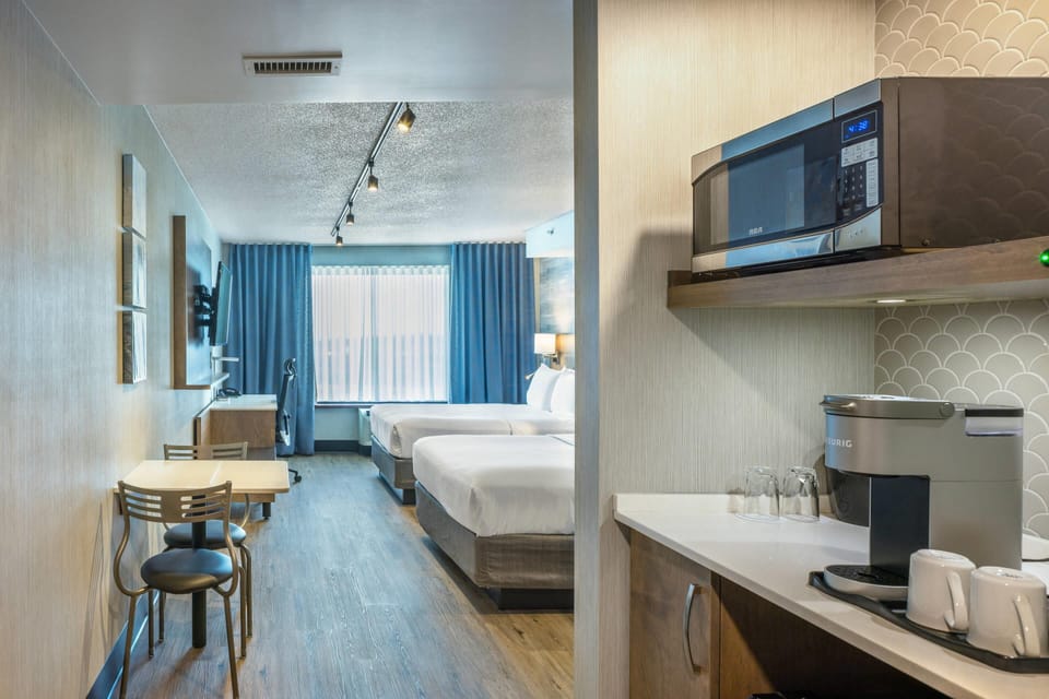 Standard Room, 2 Queen Beds, Non Smoking | Premium bedding, in-room safe, desk, blackout drapes