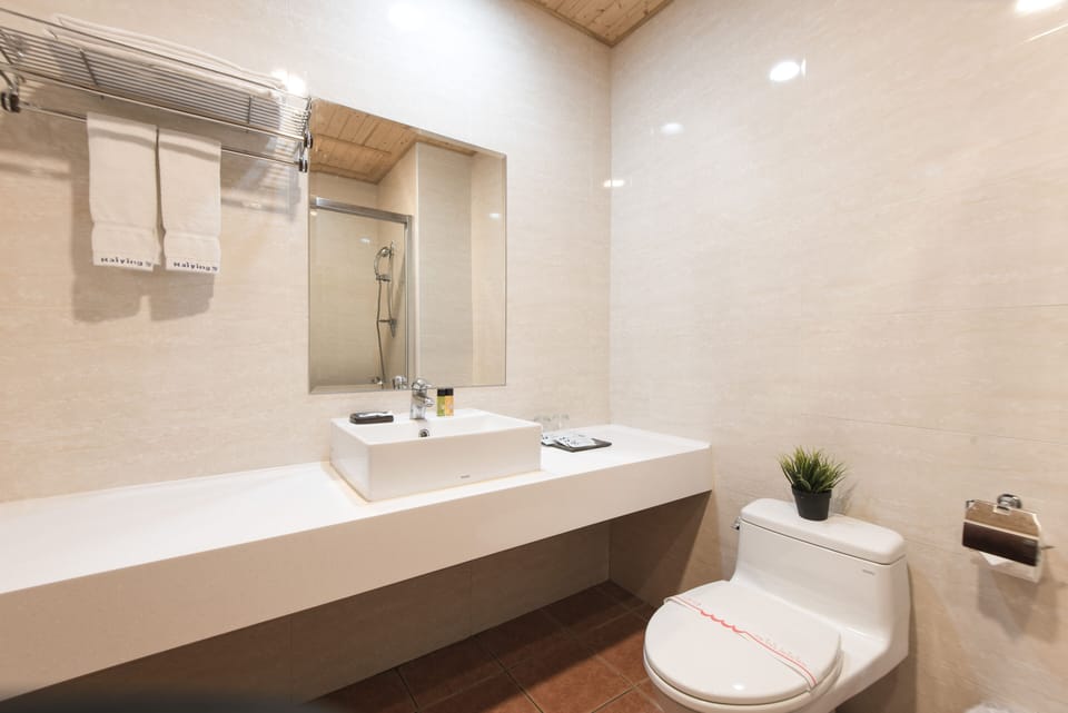 Standard Twin Room, 2 Twin Beds | Bathroom | Shower, rainfall showerhead, hair dryer, slippers