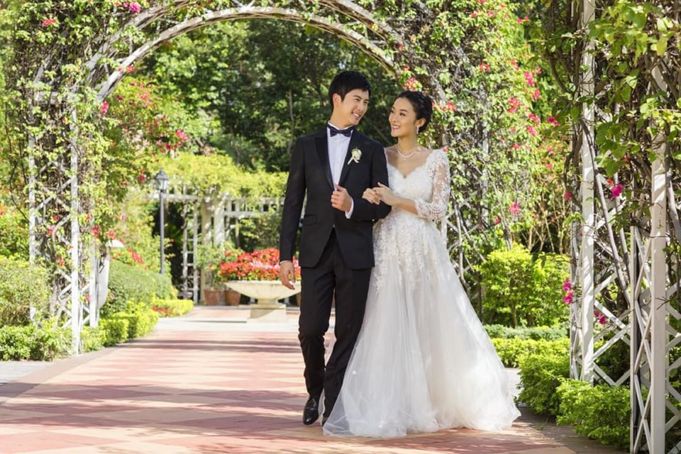 Outdoor wedding area