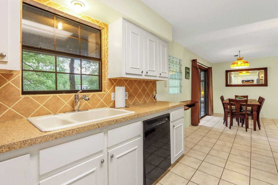 Open kitchen dining with river views!
