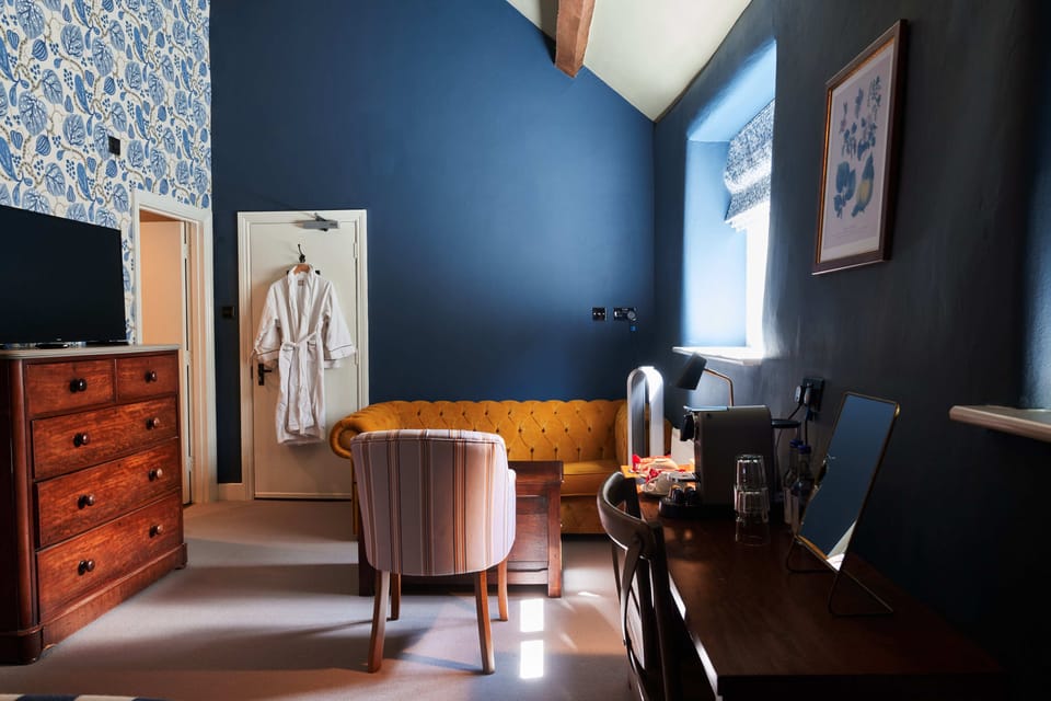 Luxury Double Room | Premium bedding, desk, blackout drapes, iron/ironing board