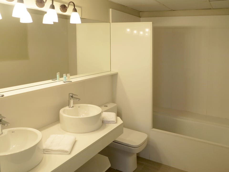 Suite | Bathroom | Hair dryer, towels