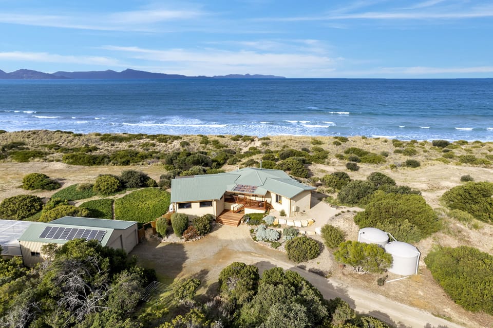 A bird's eye view of Peace & Plenty. The house is invisible from the road.