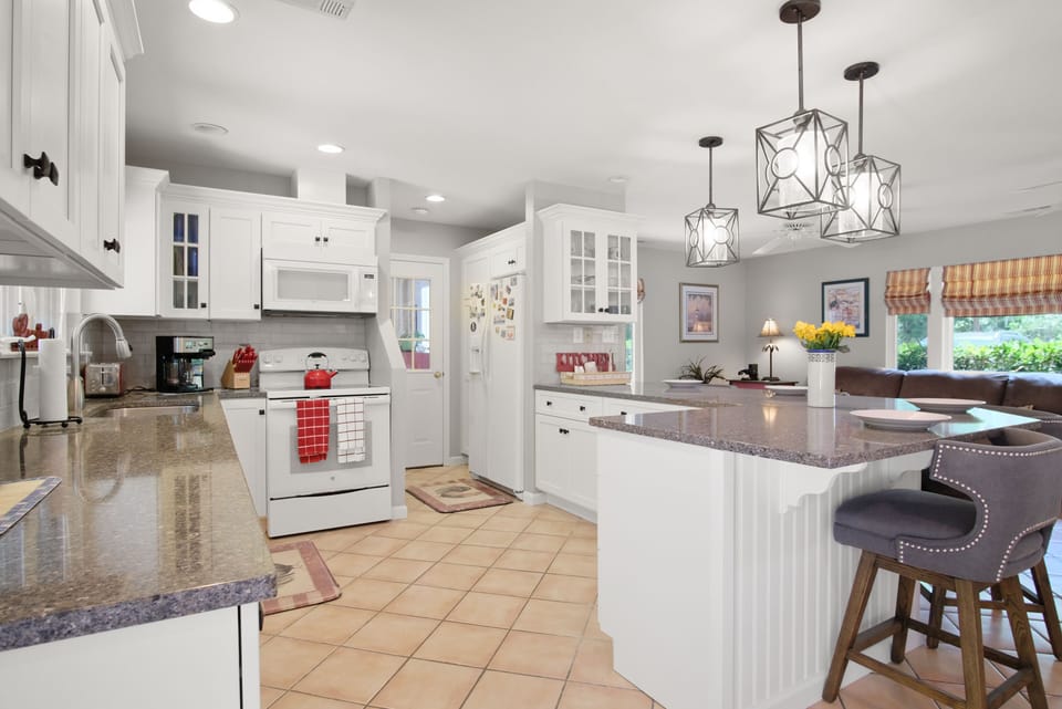 Kitchen all updated; new, spacious cupboards/pantry
