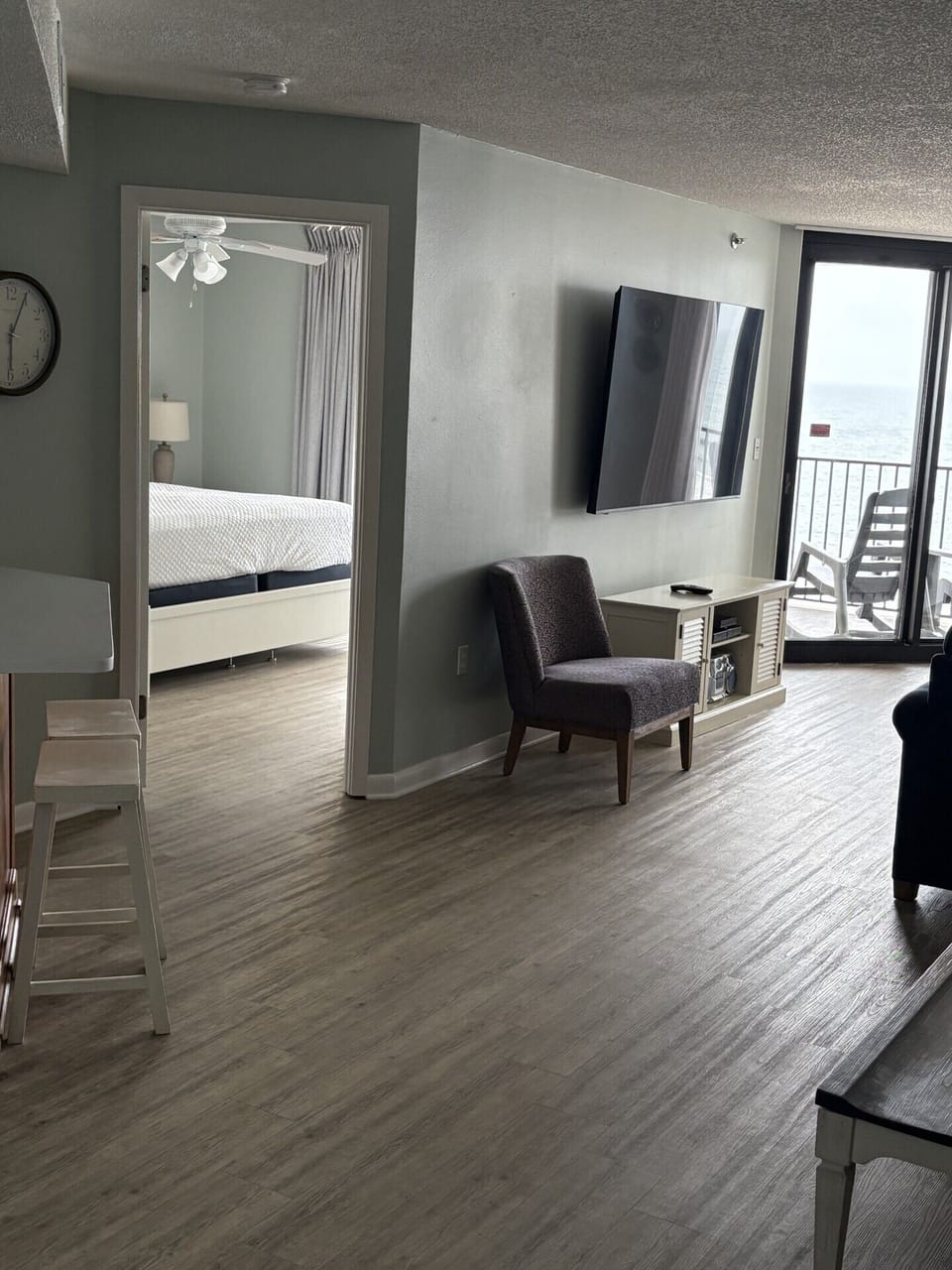 Living Room to master bedroom and out to balcony