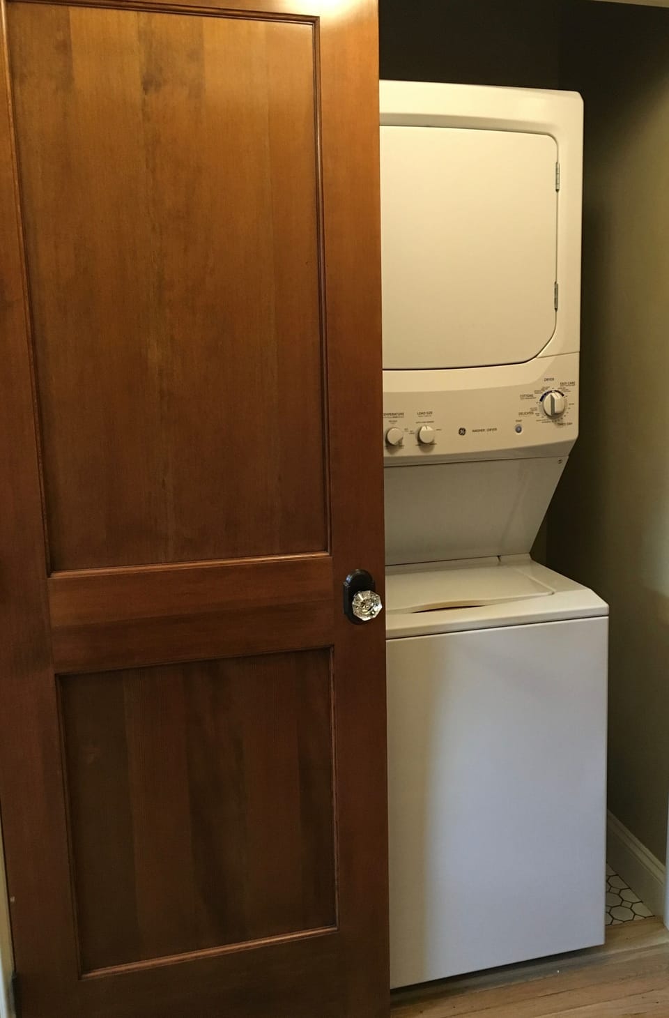 Washer and dryer in the unit.