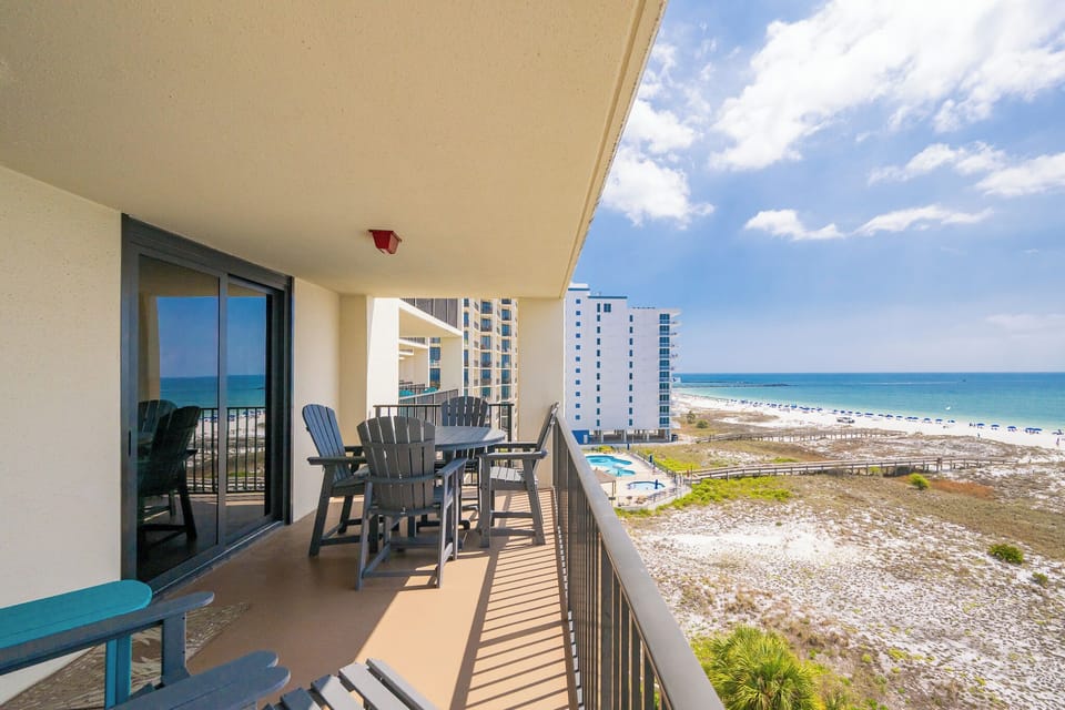 Embrace the coastal vibe as you relax on your balcony, taking in stunning views and gentle breezes