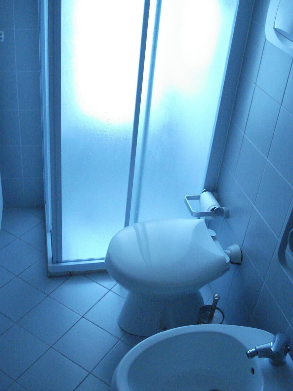 Shower, rainfall showerhead, free toiletries, bidet