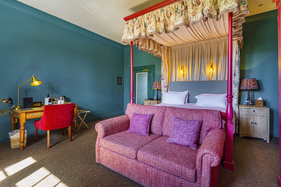 Deluxe Double Room (Four Poster) | Egyptian cotton sheets, premium bedding, desk, laptop workspace