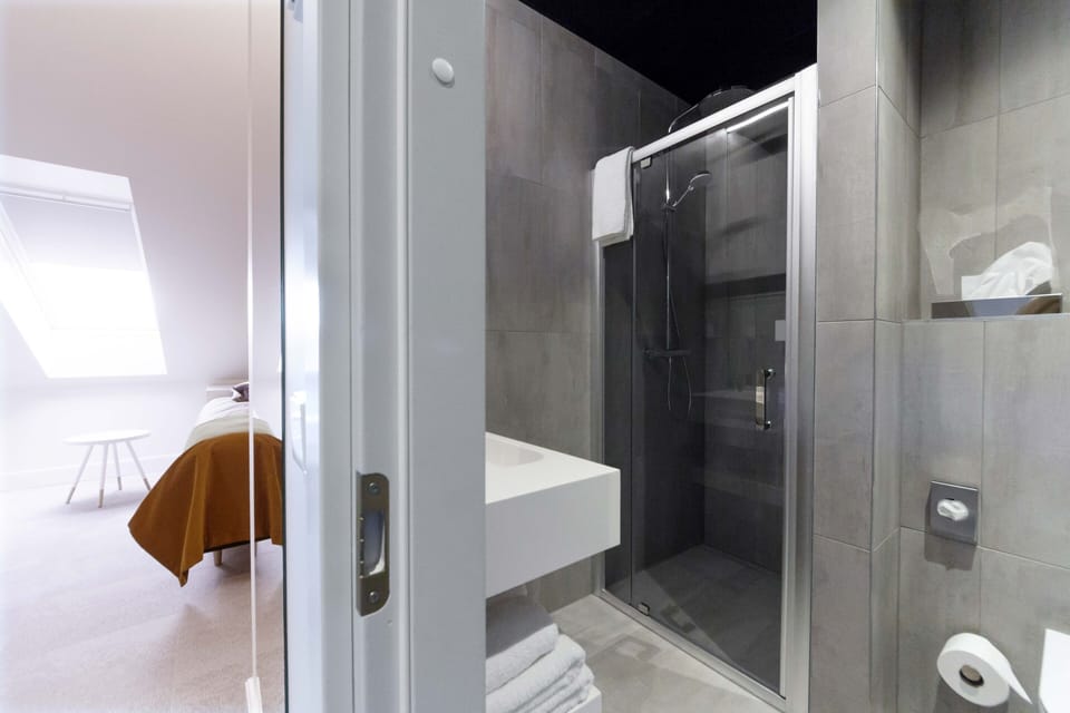 Rooftop Double or Twin room | Bathroom | Shower, free toiletries, hair dryer, towels