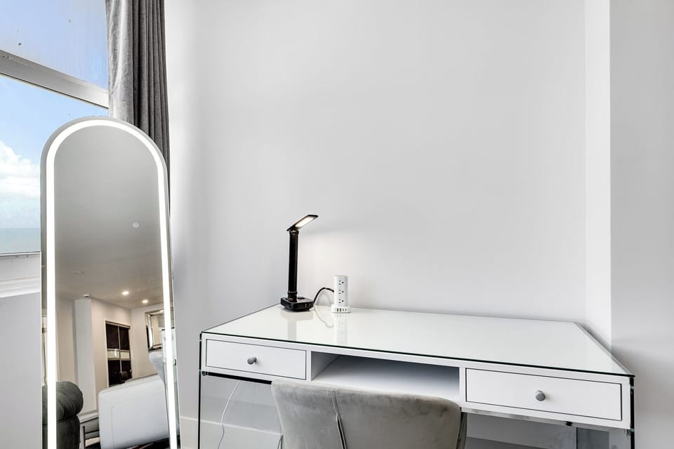 Desk in living room