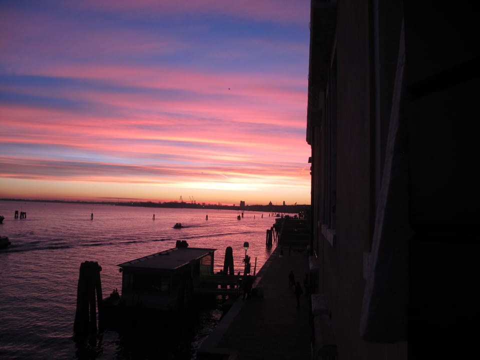 Sunrise from the window of the sitting room