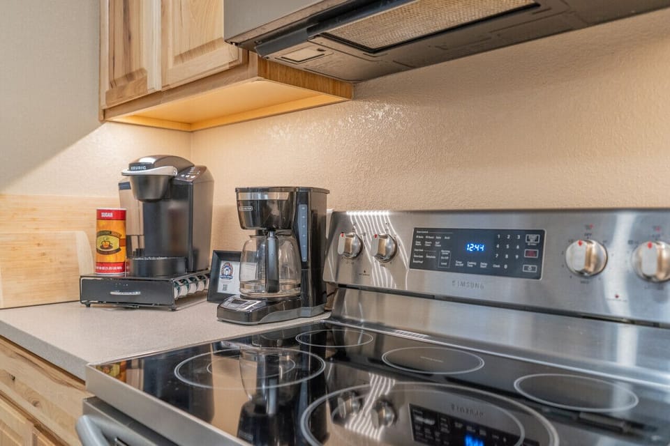 Stainless Steel Electric Stove with Oven and Microwave