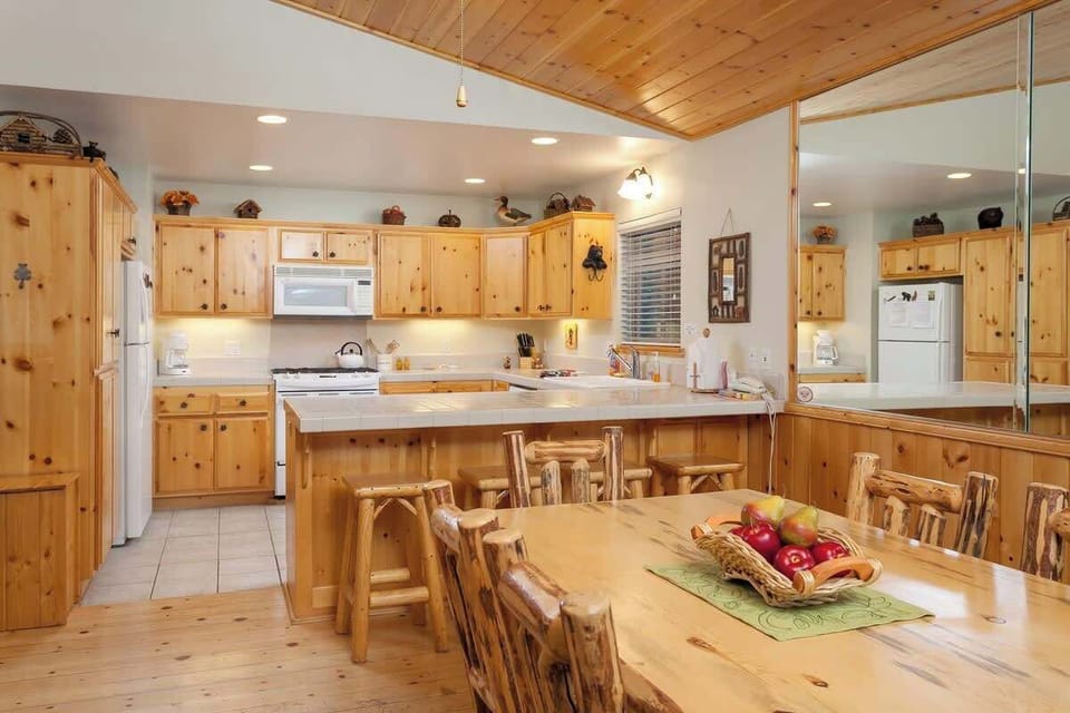 Kitchen is open to Dining Room and Living Room. No one misses out