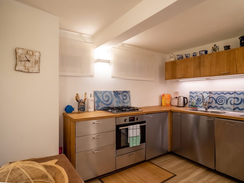 Apartment, 3 Bedrooms, Terrace | Private kitchen | Full-size fridge, microwave, oven, stovetop