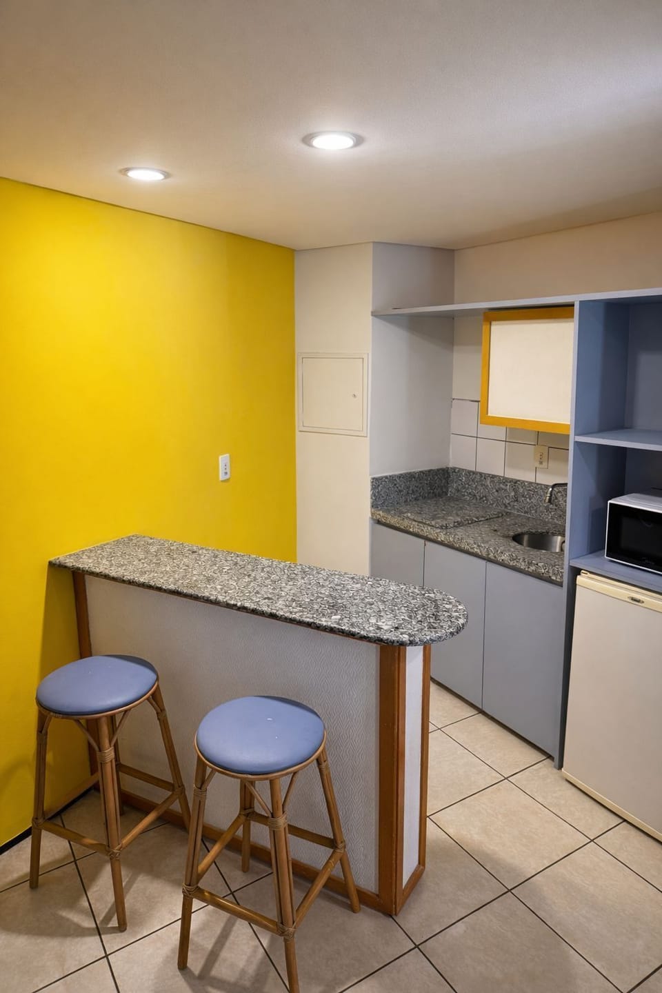 Microwave, dining tables