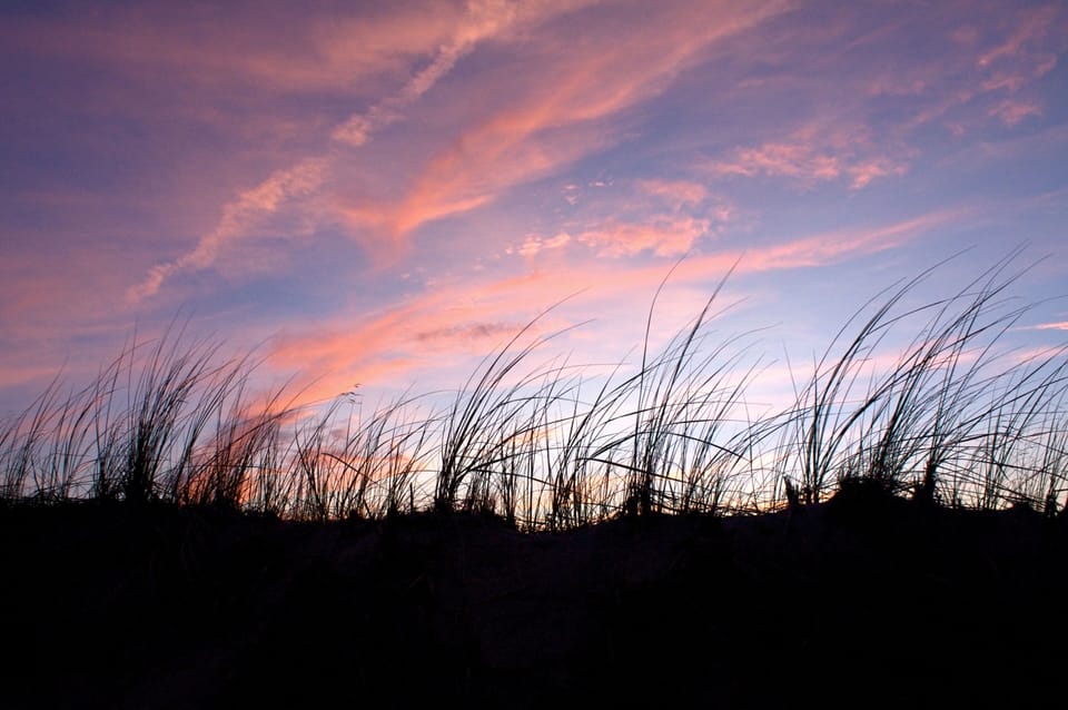 Sunrise on the dunes . . .