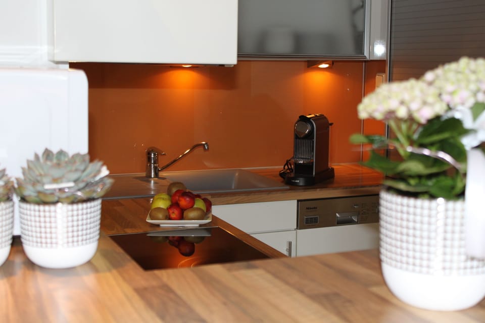 Superior Apartment | Private kitchen | Espresso maker, coffee/tea maker, highchair, blender