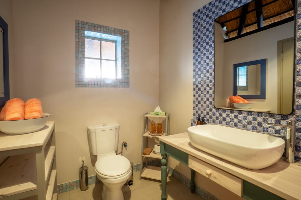 Shower, rainfall showerhead, eco-friendly toiletries, hair dryer