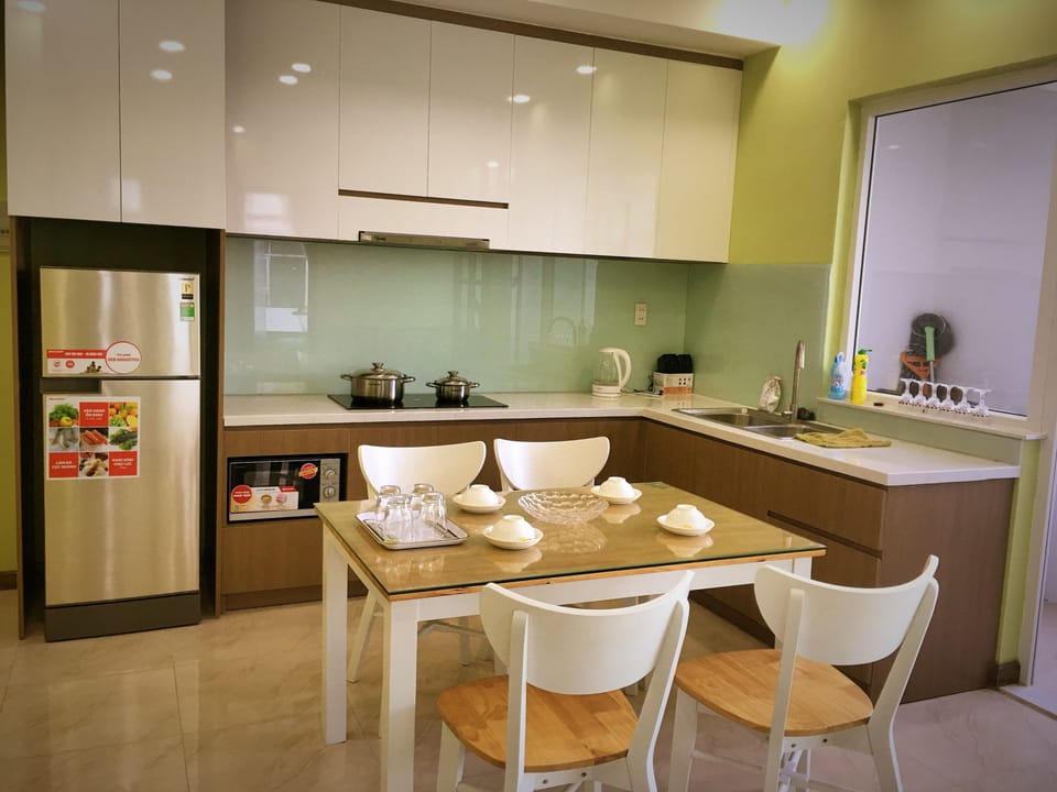 Family Apartment, 2 Bedrooms | Private kitchenette | Full-size fridge, microwave, stovetop, rice cooker