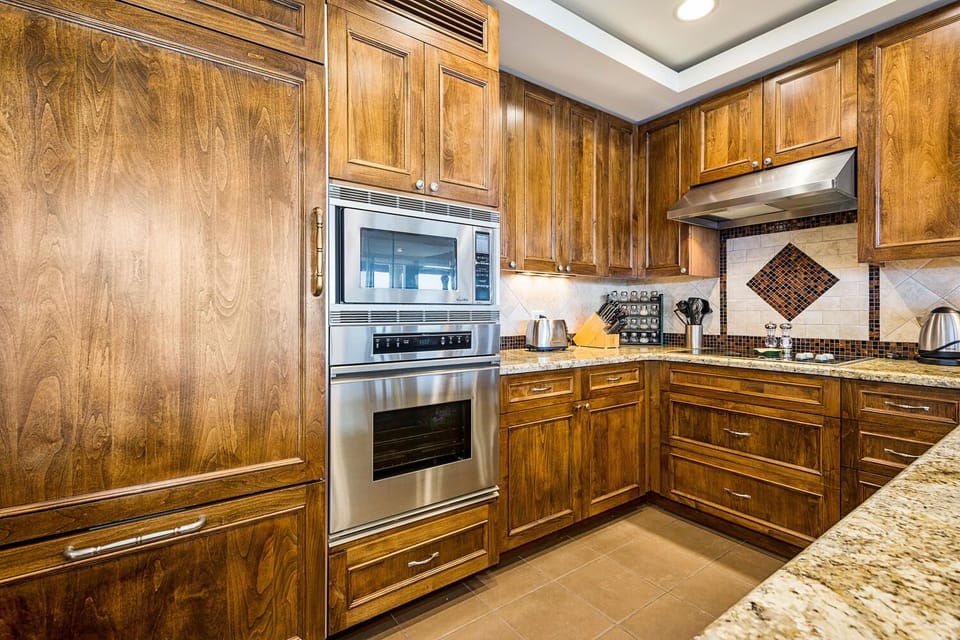 Large galley style kitchen