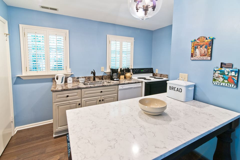 Kitchen with granite and new appliances 