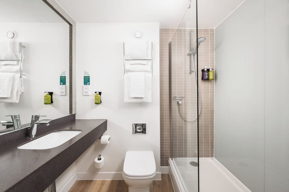 Hair dryer, towels