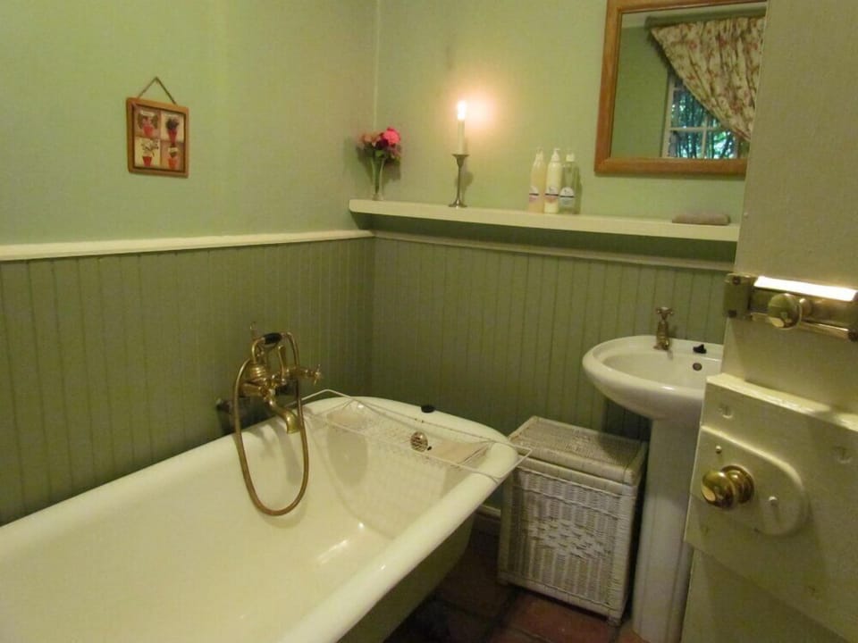 Camellia | Bathroom | Bathtub, hair dryer, towels