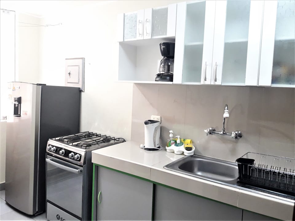 Superior Apartment, 2 Bedrooms | Private kitchen | Full-size fridge, microwave, oven, stovetop