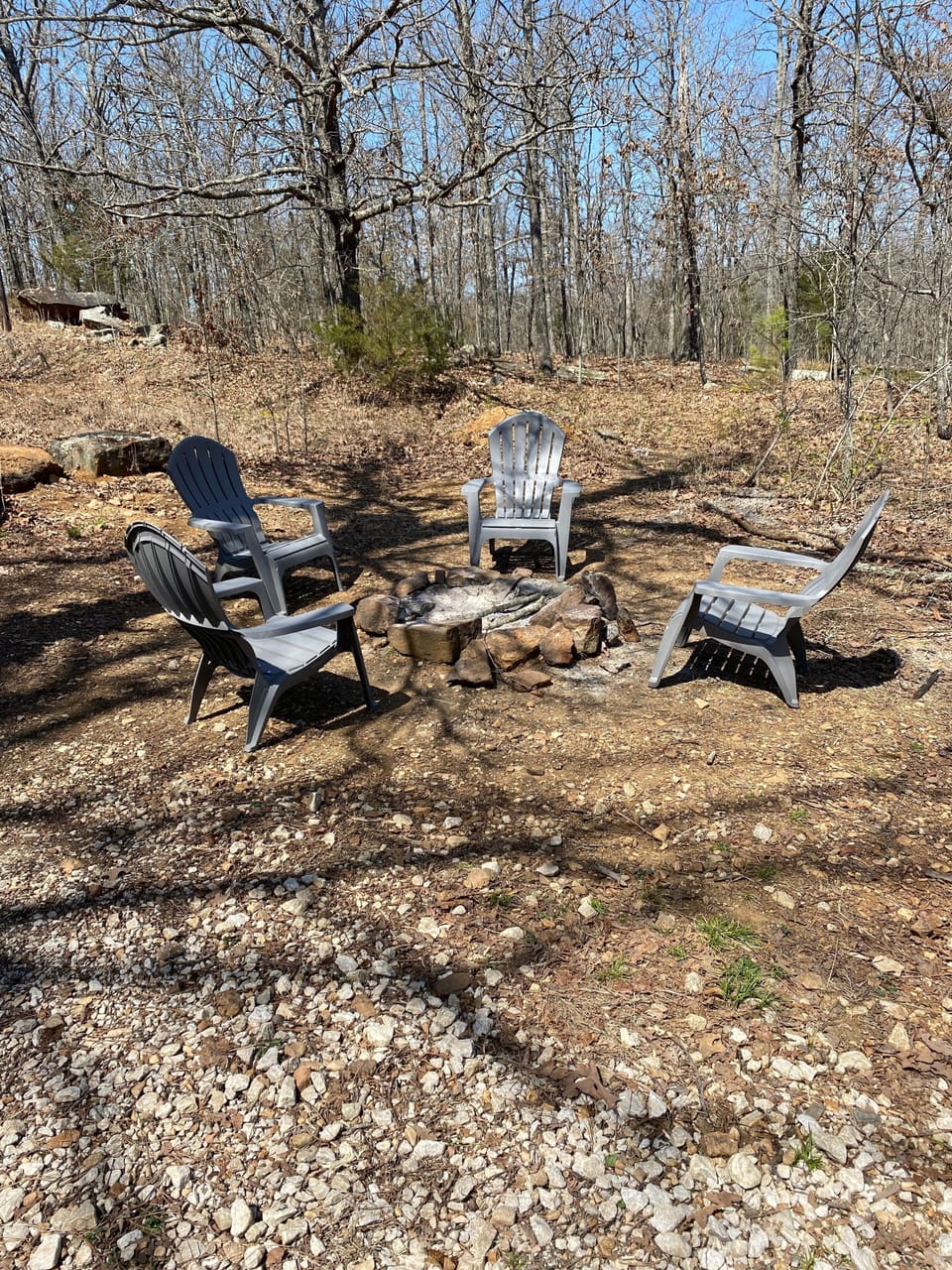 Relaxing by the fire pit 