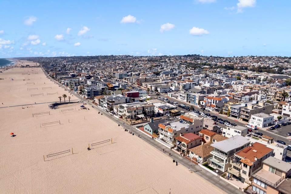 Drone Shot of Beach Condo Looking North