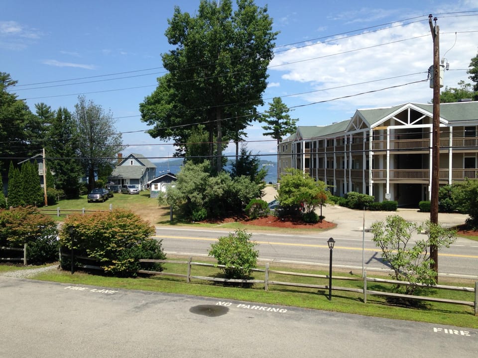 Beautiful view of Lake Winni from the condo (2nd floor).