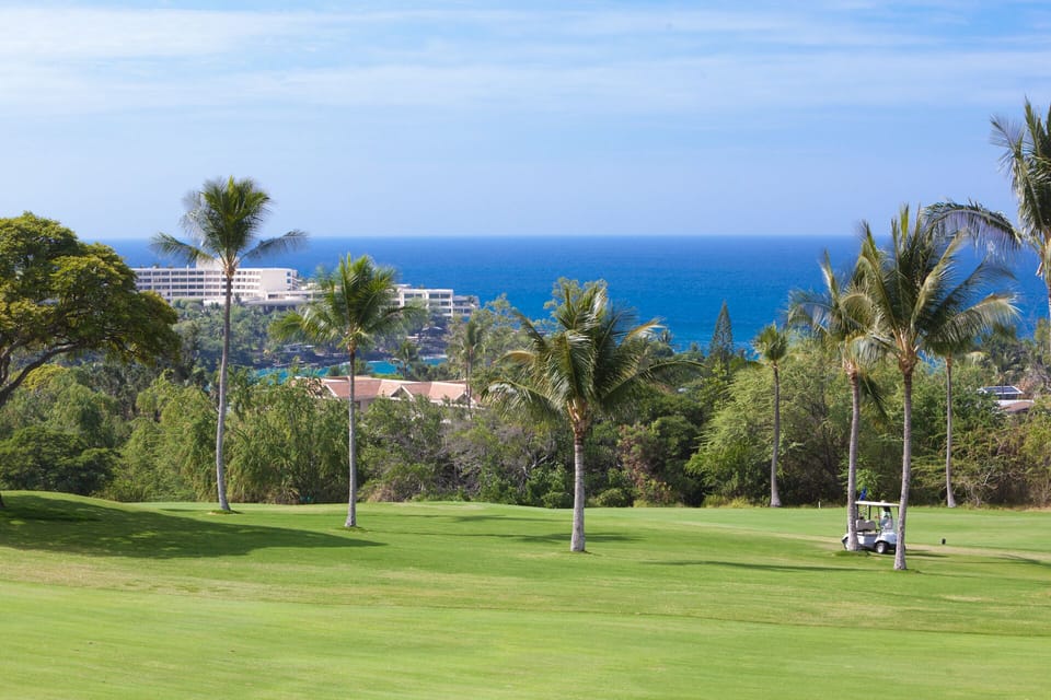 Views of the golf course and ocean from our Kona Villa