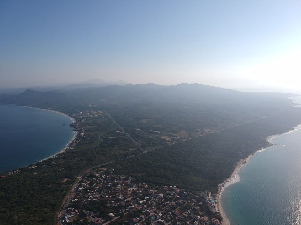 View from Punta De Mita down the cost on either ends