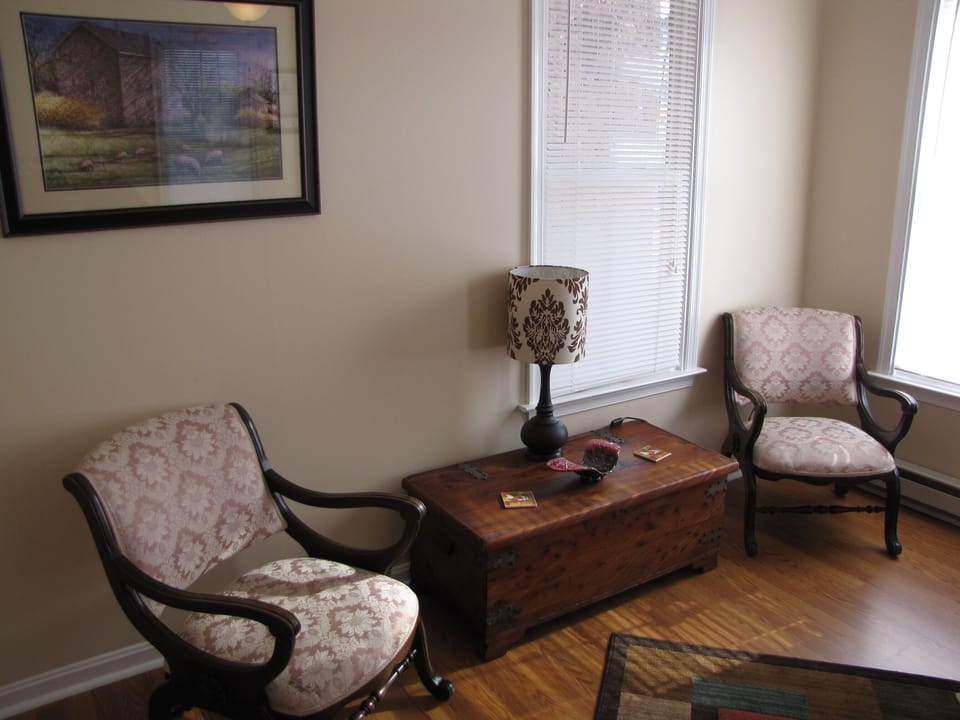 Sitting area in front room. 