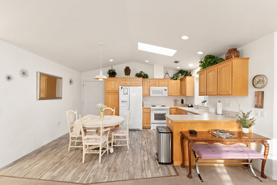 Kitchen and dining area