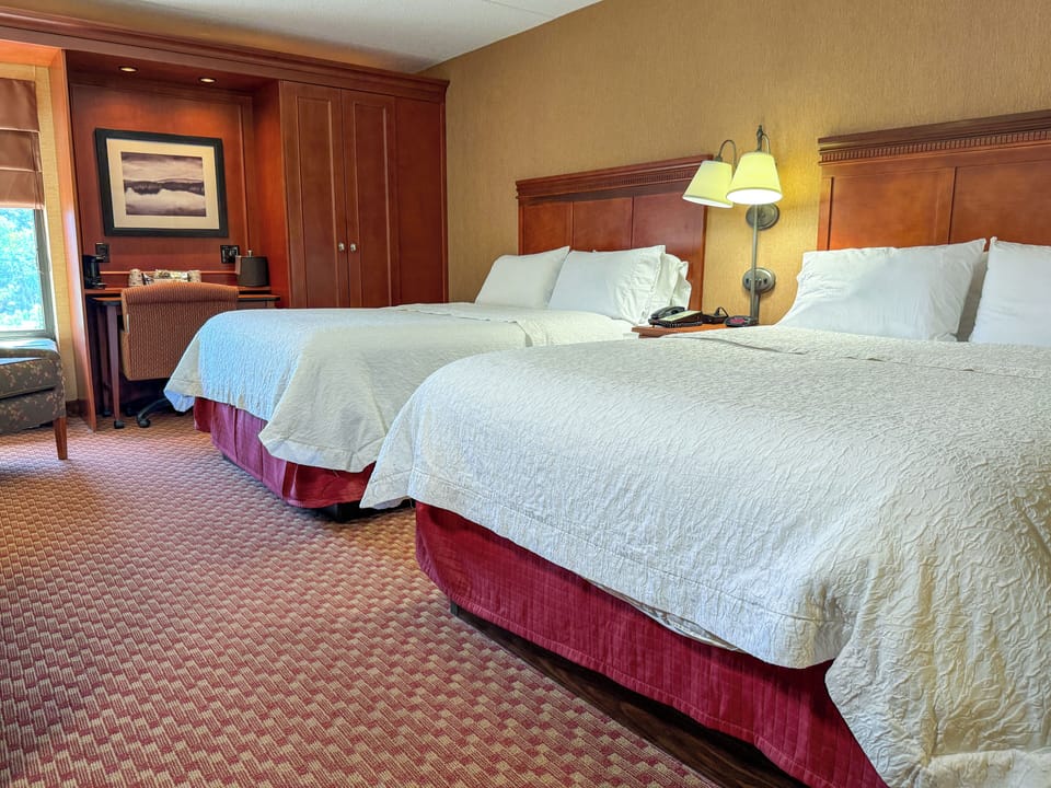 Classic Room, 2 Queen Beds, Non Smoking | Desk, laptop workspace, iron/ironing board, WiFi (free)