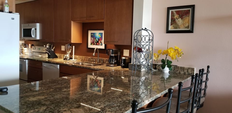 Beautiful Gourmet Kitchen with Oversized Granite top.