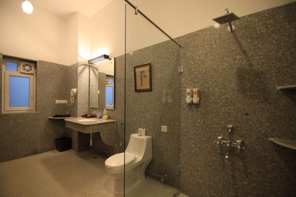 Superior Double Room | Bathroom | Shower, rainfall showerhead, free toiletries, hair dryer