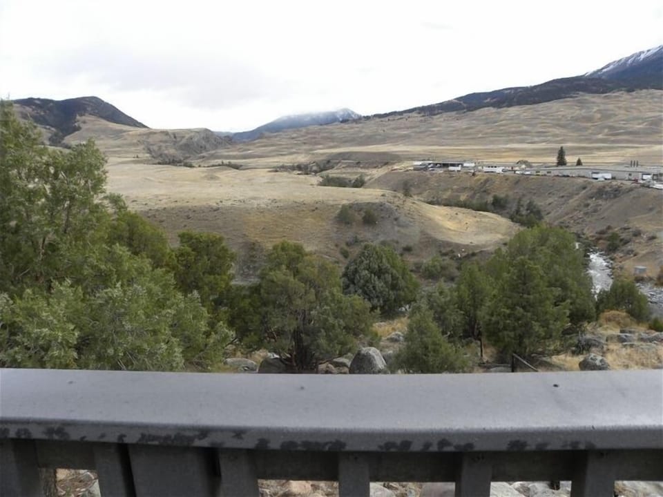 Confluence of the Gardiner and Yellowstone rivers . View from deck