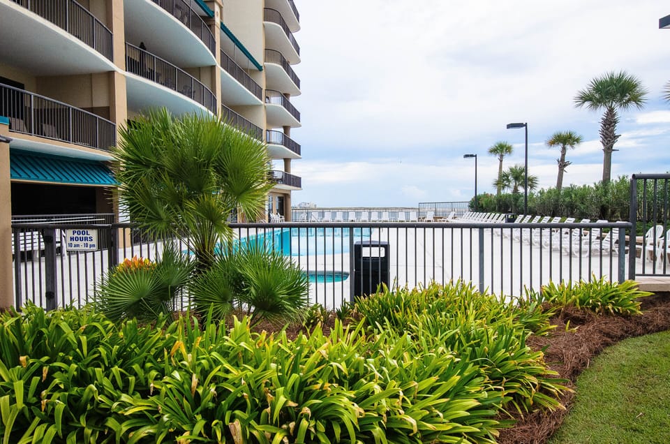 outdoor pool and outdoor hot spa overlooks the gulf (indoor pool and spa also)