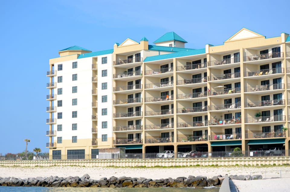 our condo has excellent views of three bodies of water..see seagulls fly by