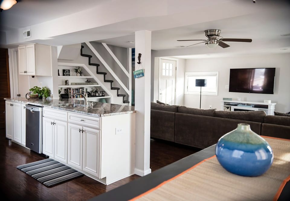 Looking in the family room