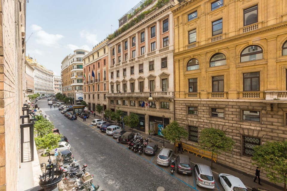 Street view on Via Barberini, very elegant and quite area