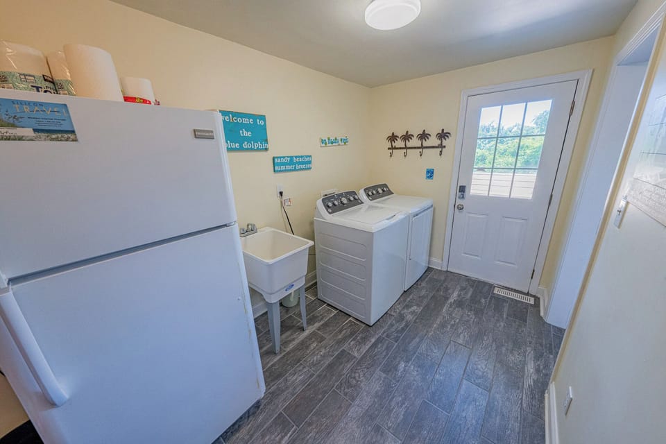 Laundry Room with extra fridge